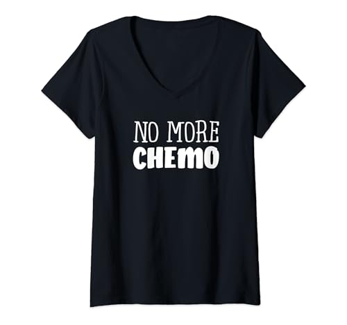 Damen Kein Chemokrebs-Überlebender mehr T-Shirt mit V-Ausschnitt von No More Chemo Tees