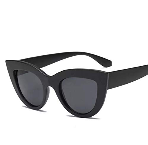 IBIZA 2020 UK Katzenaugen-Sonnenbrille für Damen, Retro, reflektierend, Schwarz von No Name Ltd