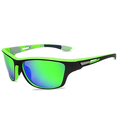 No Name Ltd Paddelboard-Sonnenbrille für Kajakfahren, Rudern, Segeln, Herren, Damen, Kinder, verspiegelt, polarisiert, Grüner Spiegel, M von No Name Ltd