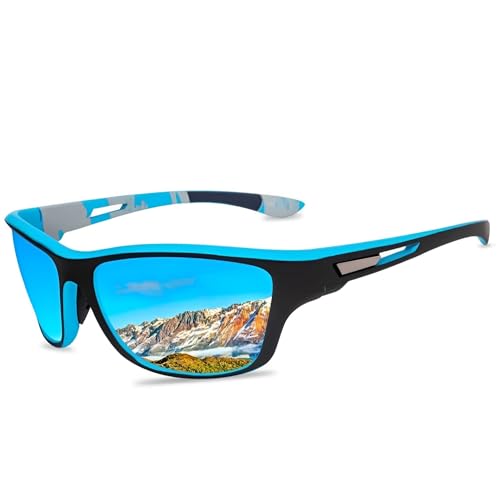 No Name Ltd Paddle Board Sonnenbrille für Kajakfahren, Rudern, Segeln, Herren, Damen, Kinder, verspiegelt, polarisiert, Blauer Spiegel, M von No Name Ltd