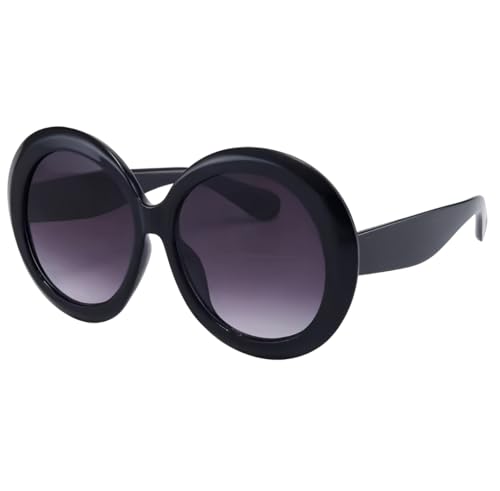 No Name Ltd Übergroße Promi-Sonnenbrille, oval, großer runder Rahmen für Damen, leicht getönte dunkle bis graue Gläser von No Name Ltd