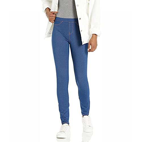 No Nonsense Damen Stretch-Denim Taschen Leggings, Mittlerer Waschung, M von No Nonsense