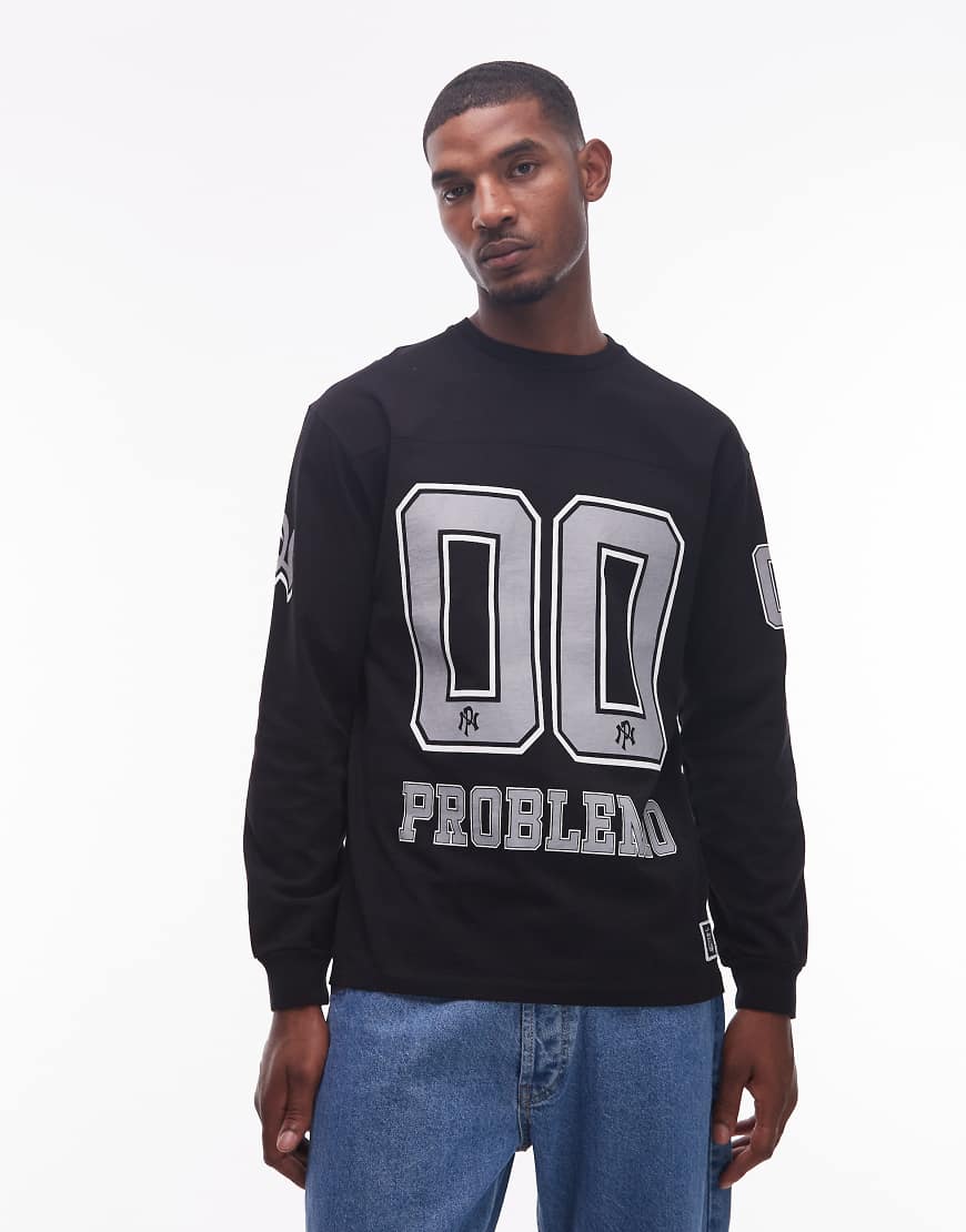 No Problemo - Langärmliges Sport-T-Shirt in Schwarz mit großem Motiv No Problemo - Langärmliges Sport-T-Shirt in Schwarz mit großem Motiv von No Problemo
