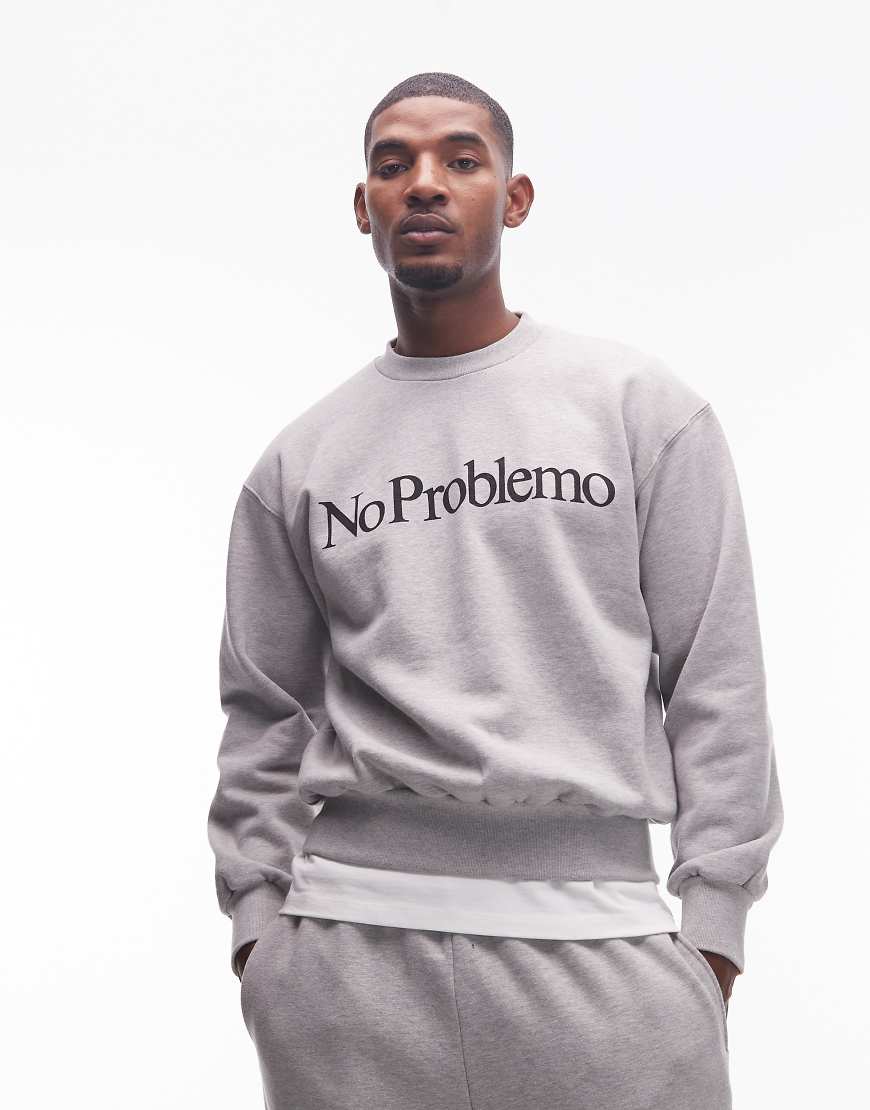 No Problemo - Sweatshirt in Grau mit Logo No Problemo - Sweatshirt in Grau mit Logo von No Problemo