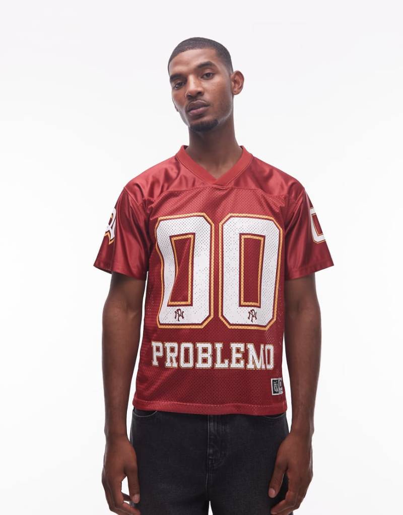 No Problemo - Trikot in Rot mit großem Sportprint von No Problemo