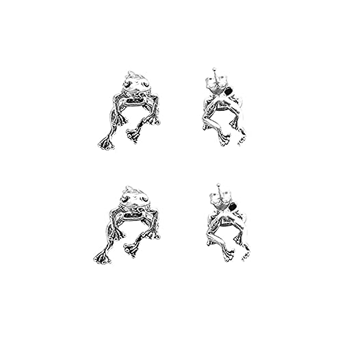 Damen Ohrringe, 2 Paar Silber Legierung Tierohrringe, Frosch Ohrstecker, Elegante Design Ohrringe für Damen, Hypoallergen, Mode Baumeln Ohrring, Schmuck Ohrringe, für Frauen Mädchen Damen Ohrringe, 2 Paar Silber Legierung Tierohrringe, Frosch Ohrstecker, Elegante Design Ohrringe für Damen, Hypoallergen, Mode Baumeln Ohrring, Schmuck Ohrringe, für Frauen Mädchen von No application