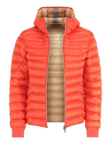 No.1 Como Neapel Damen Steppjacke mit Kapuze (DE/NL/SE/PL, Alphanumerisch, L, Regular, Regular, New Red) von No.1 Como