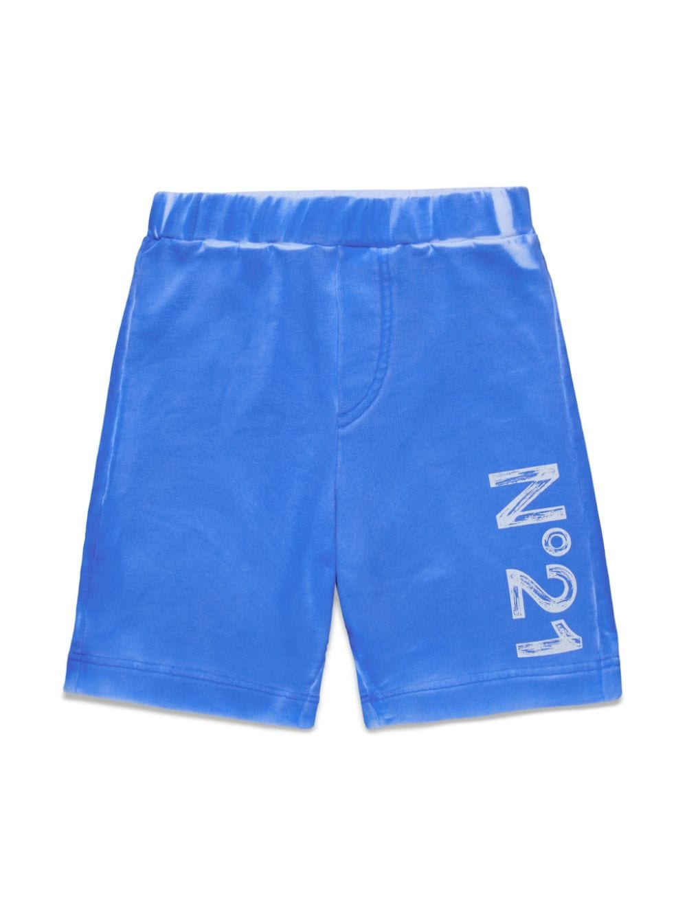 Nº21 Kids Ausgeblichene Shorts mit Logo-Print - Blau von Nº21 Kids