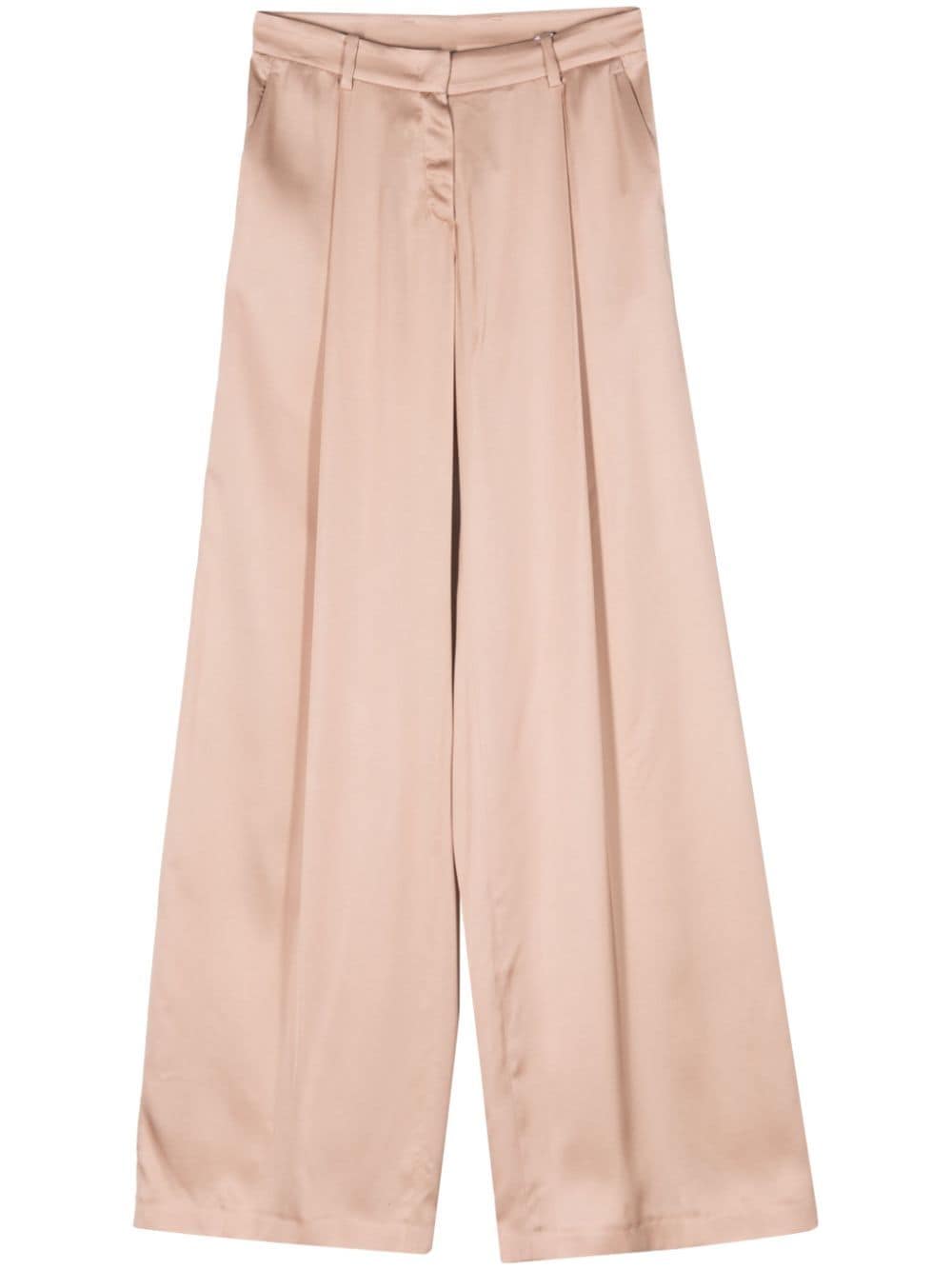 Nº21 Hoch sitzende Palazzo-Satinhose - Rosa von Nº21