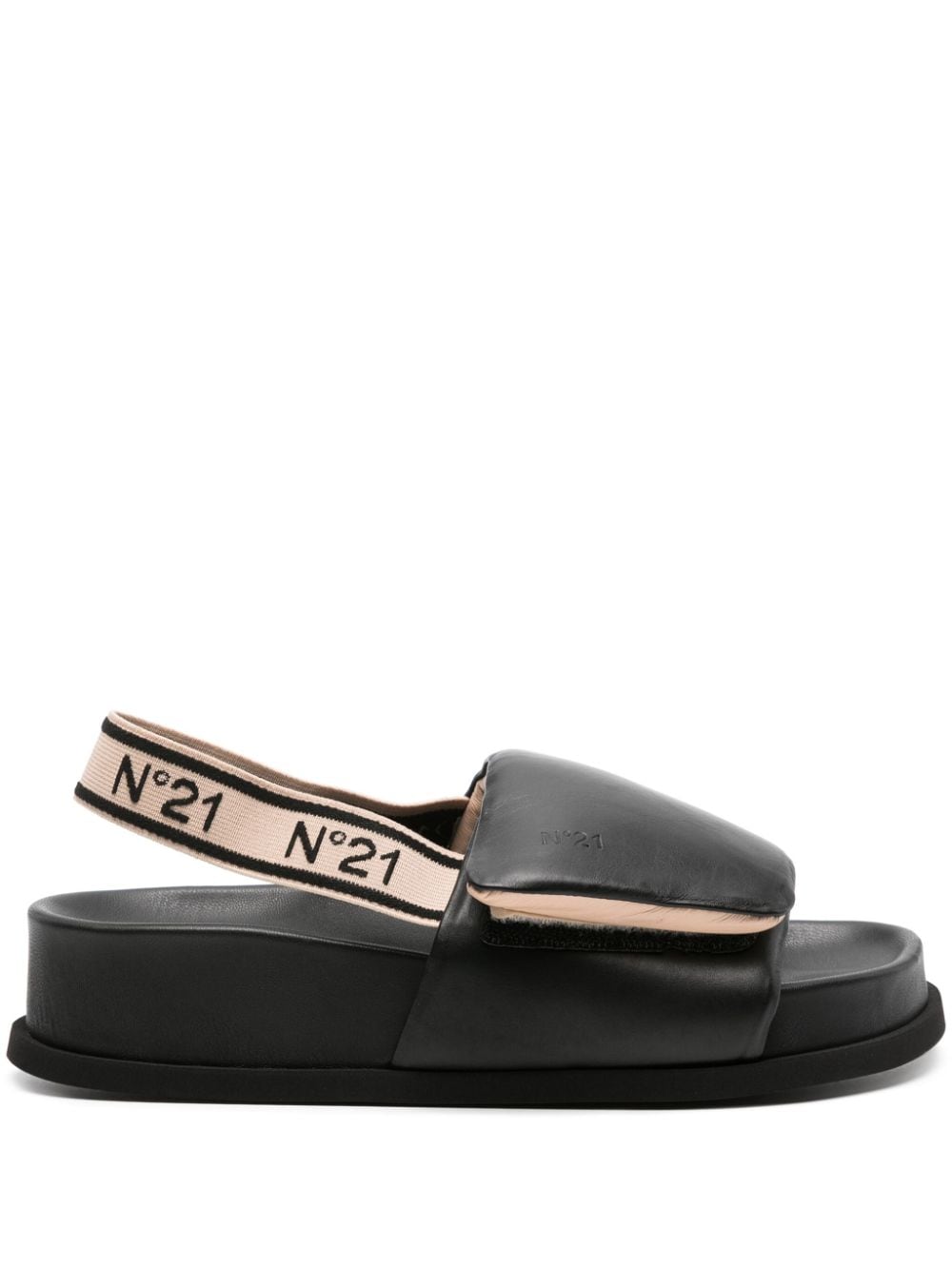 Nº21 Slingback-Sandalen mit Logo-Prägung - Schwarz Nº21 Slingback-Sandalen mit Logo-Prägung - Schwarz von Nº21