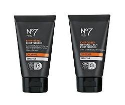 No7 Men Energiespendende Feuchtigkeitscreme LSF 15 x 50ml & Energiespendende allmähliche Bräunungscreme LSF 15 x 50ml,2er Pack von No7