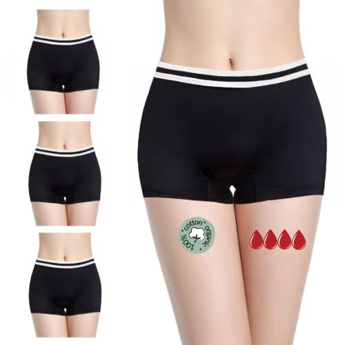 NoBlood Perioden Unterwäsche = 2-3 Tampons - Waschbar - Baumwolle - Ökologisch - Menstruation - Unterwäsche für die Periode - Periodenslips - Absorbierend - Mädchen Damen - XXS / 4XL (Neo-Pack, XXL) von NoBlood