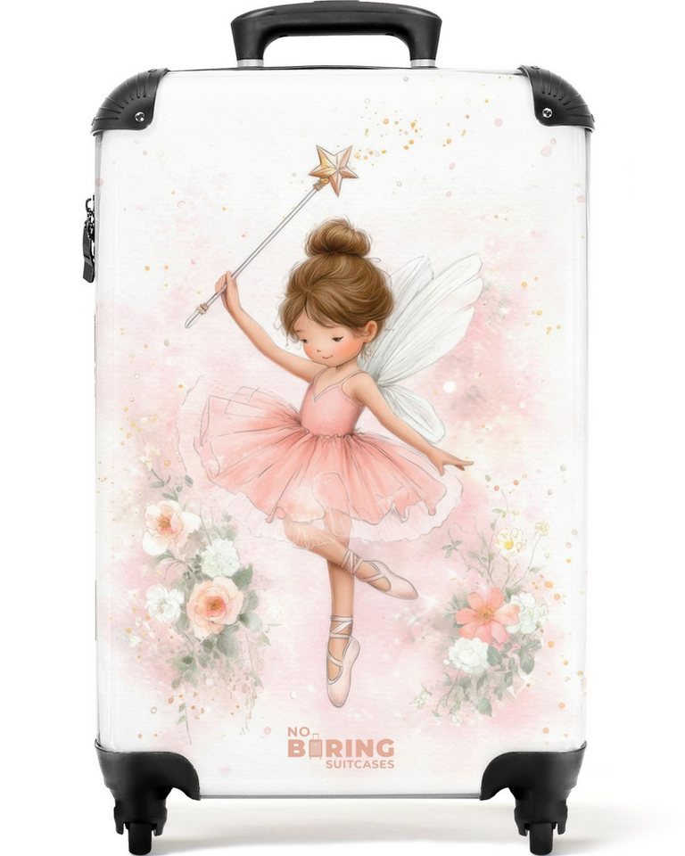 NoBoringSuitcases.com© Kinderkoffer Fee im Ballettkleid auf Spitzen 55x35x20cm, 4 Rollen, Kinder Koffer Klein, Trolley Handgepäck, Reisekoffer von NoBoringSuitcases.com©