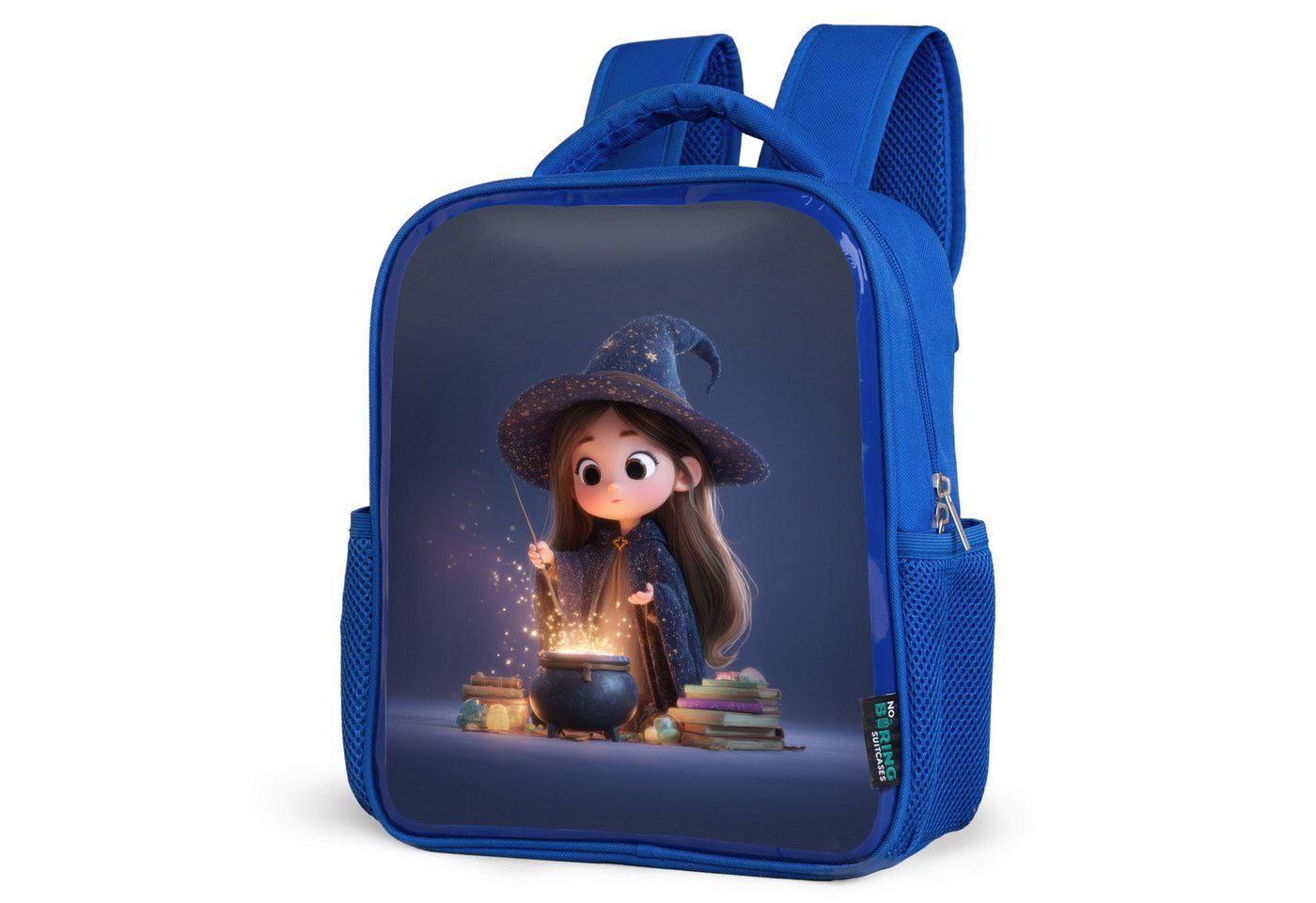 NoBoringSuitcases.com© Reisetasche Abendliches Gebräu einer jungen Zauberin im Sternenmantel, Kinderrucksack, Schulrucksack, Freizeitrucksack, Jungen, Kindergarten von NoBoringSuitcases.com©