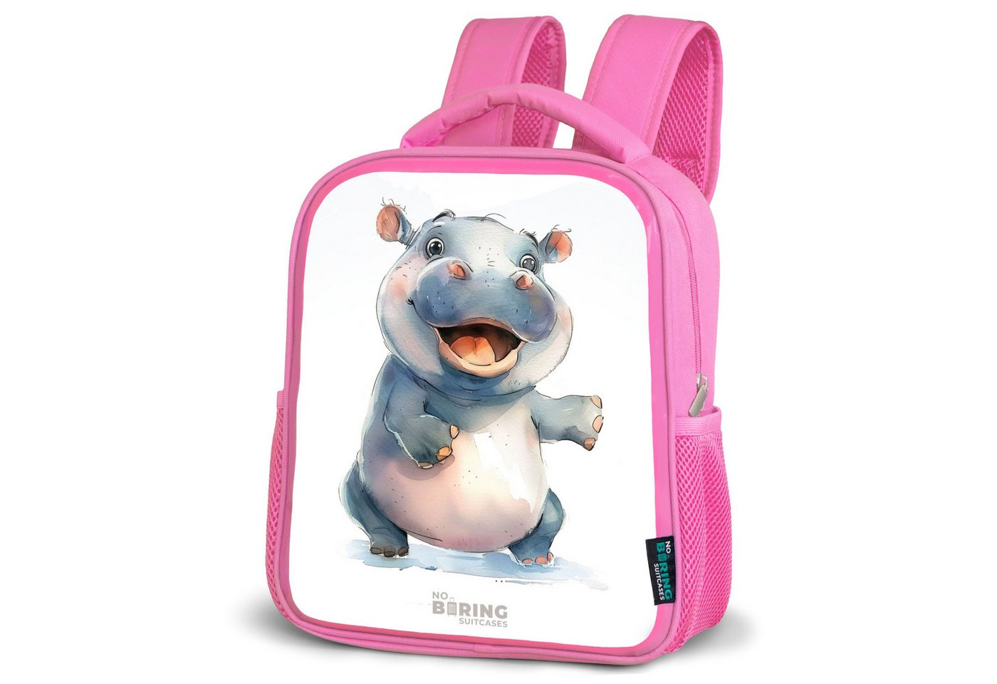 NoBoringSuitcases.com© Rucksack Baby-Nilpferd, Kinderrucksack, Schulrucksack, Freizeitrucksack, Mädchen, Kindergarten von NoBoringSuitcases.com©