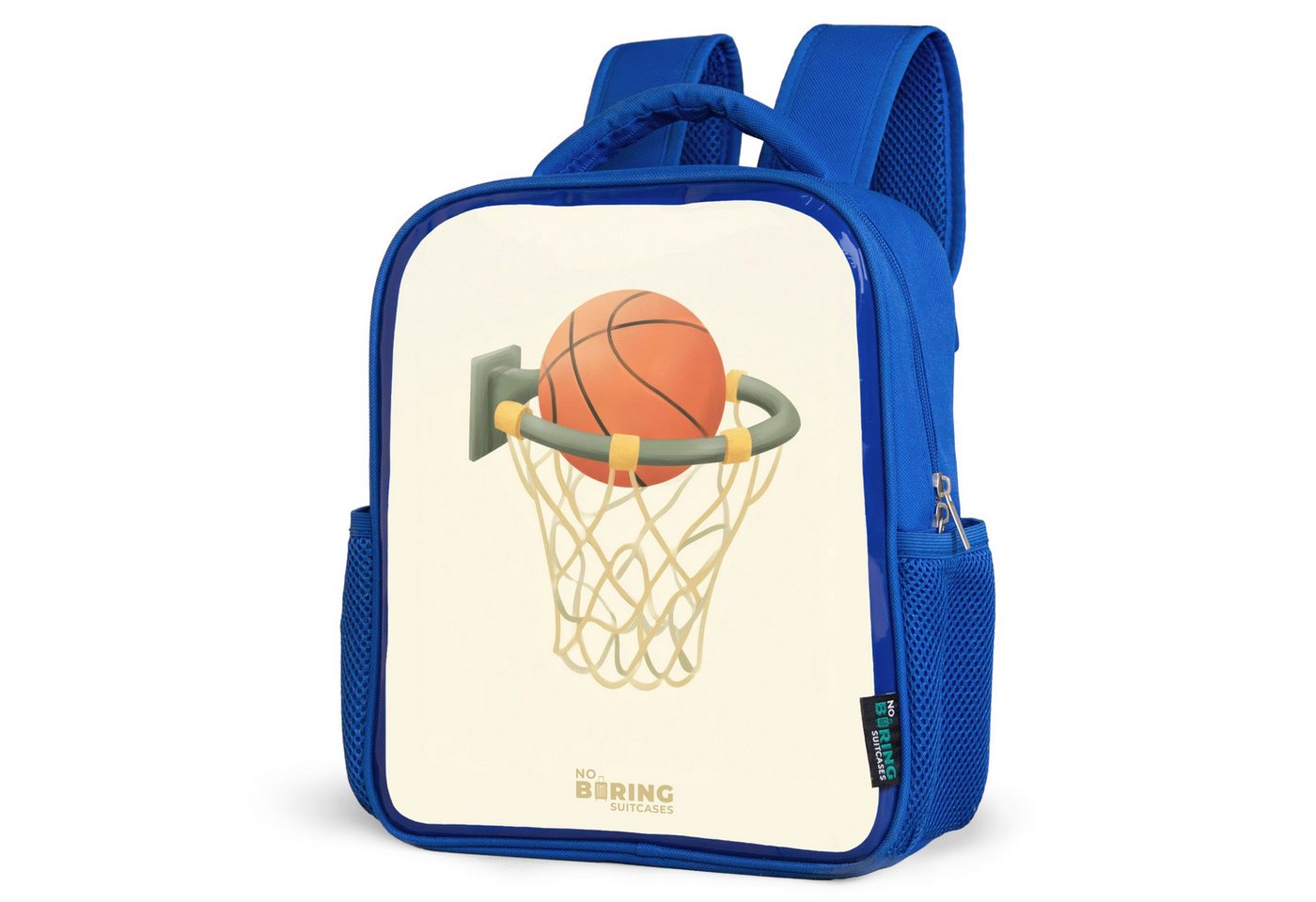 NoBoringSuitcases.com© Rucksack Basketball in neutralen Farben, Kinderrucksack, Schulrucksack, Freizeitrucksack, Jungen, Kindergarten von NoBoringSuitcases.com©