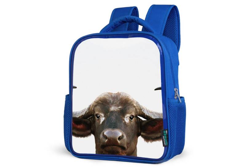 NoBoringSuitcases.com© Reisetasche Büffel - Wasserbüffel - Kopf - Kuh - Hörner - Jungen - Mädchen, Kinderrucksack, Schulrucksack, Freizeitrucksack, Jungen, Kindergarten von NoBoringSuitcases.com©