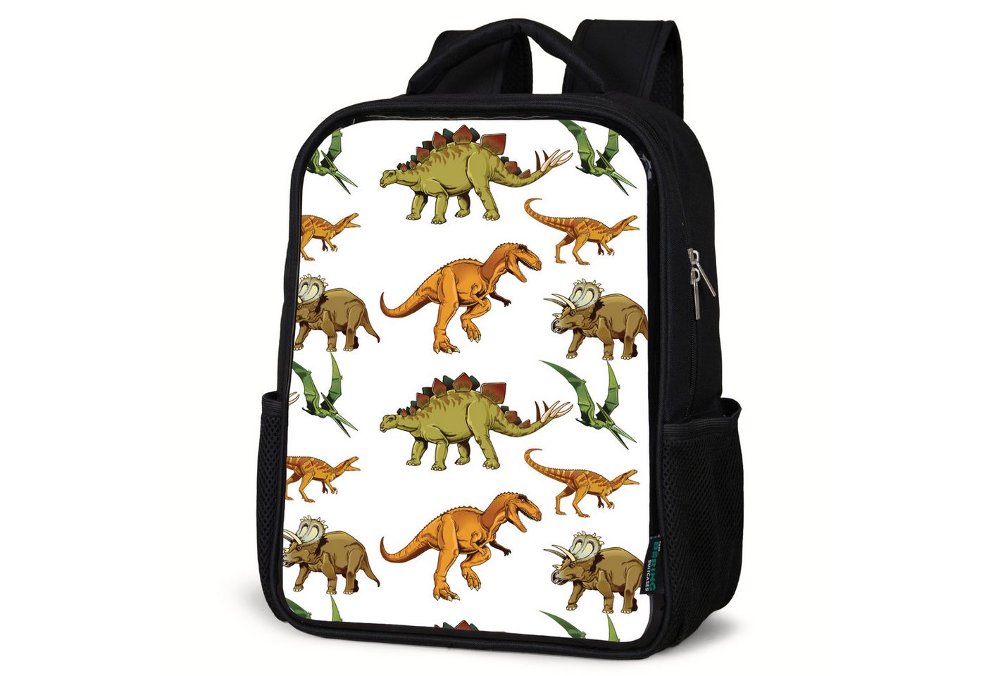 NoBoringSuitcases.com© Reisetasche Dinosaurier - Zeichnung - Jungen - Kinder, Kinderrucksack Schwarz, Schulrucksack, Freizeitrucksack Jungen Mädchen von NoBoringSuitcases.com©