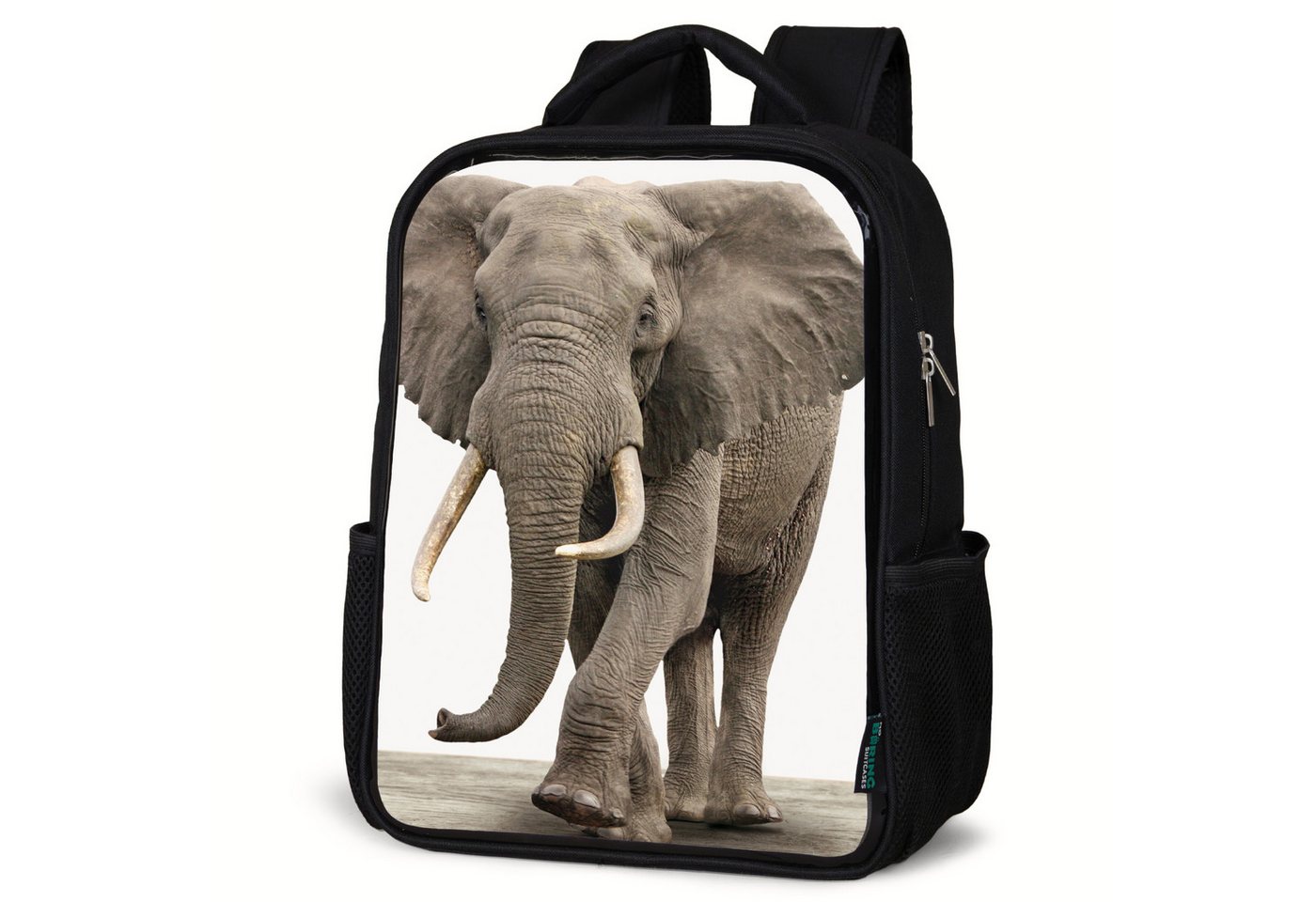 NoBoringSuitcases.com© Reisetasche Elefant - Kinder - Tiere - Mädchen, Kinderrucksack Schwarz, Schulrucksack, Freizeitrucksack Jungen Mädchen von NoBoringSuitcases.com©