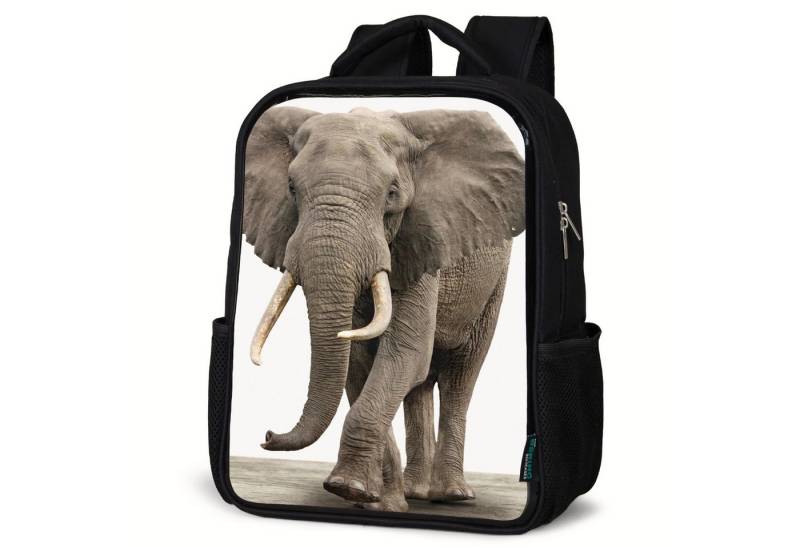 NoBoringSuitcases.com© Reisetasche Elefant - Kinder - Tiere - Mädchen, Kinderrucksack Schwarz, Schulrucksack, Freizeitrucksack Jungen Mädchen von NoBoringSuitcases.com©