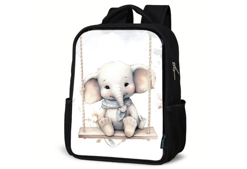 NoBoringSuitcases.com© Reisetasche Elefant - Tier - Kinder, Kinderrucksack Schwarz, Schulrucksack, Freizeitrucksack Jungen Mädchen von NoBoringSuitcases.com©