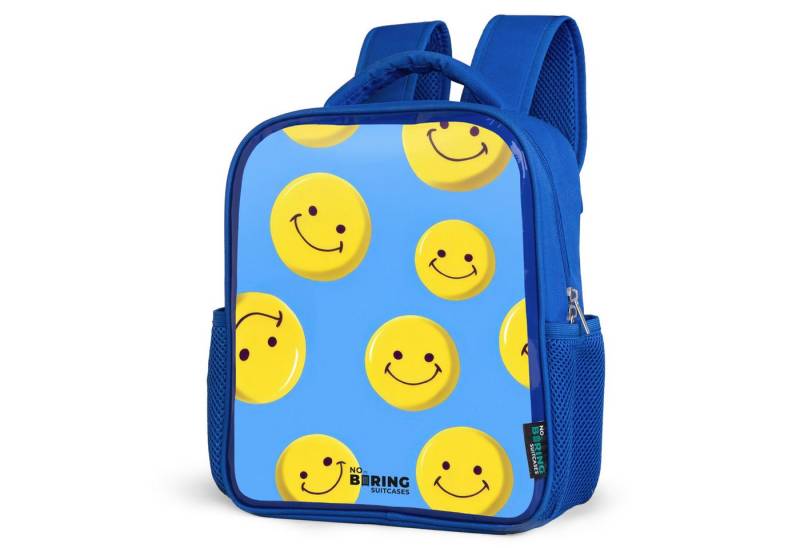 NoBoringSuitcases.com© Rucksack Fröhlicher Smiley-Regen, Kinderrucksack, Schulrucksack, Freizeitrucksack, Jungen, Kindergarten von NoBoringSuitcases.com©
