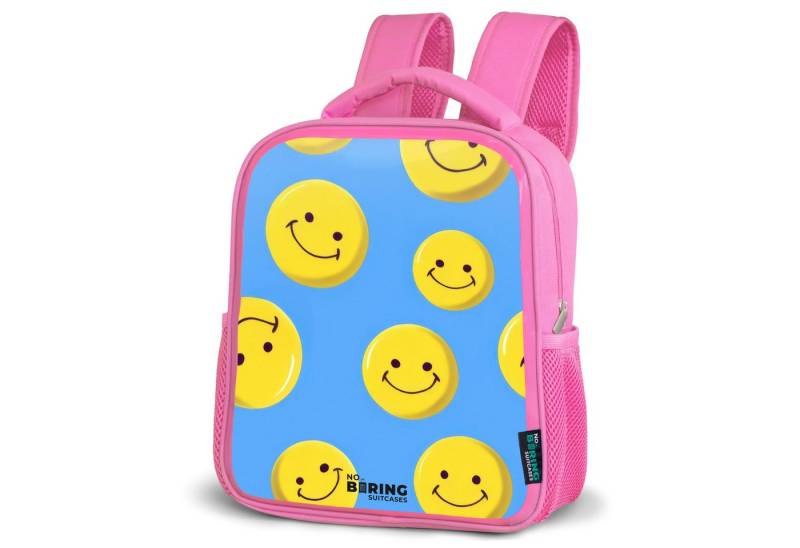 NoBoringSuitcases.com© Rucksack Fröhlicher Smiley-Regen, Kinderrucksack, Schulrucksack, Freizeitrucksack, Mädchen, Kindergarten von NoBoringSuitcases.com©