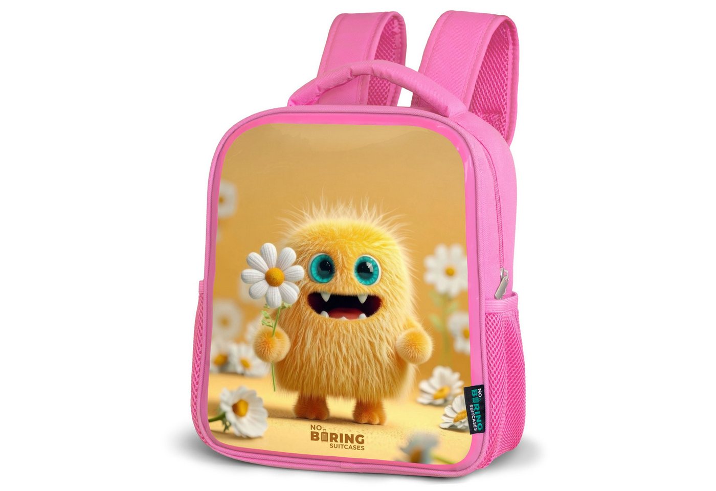 NoBoringSuitcases.com© Rucksack Fröhliches, flauschiges Geschöpf, Kinderrucksack, Schulrucksack, Freizeitrucksack, Mädchen, Kindergarten von NoBoringSuitcases.com©