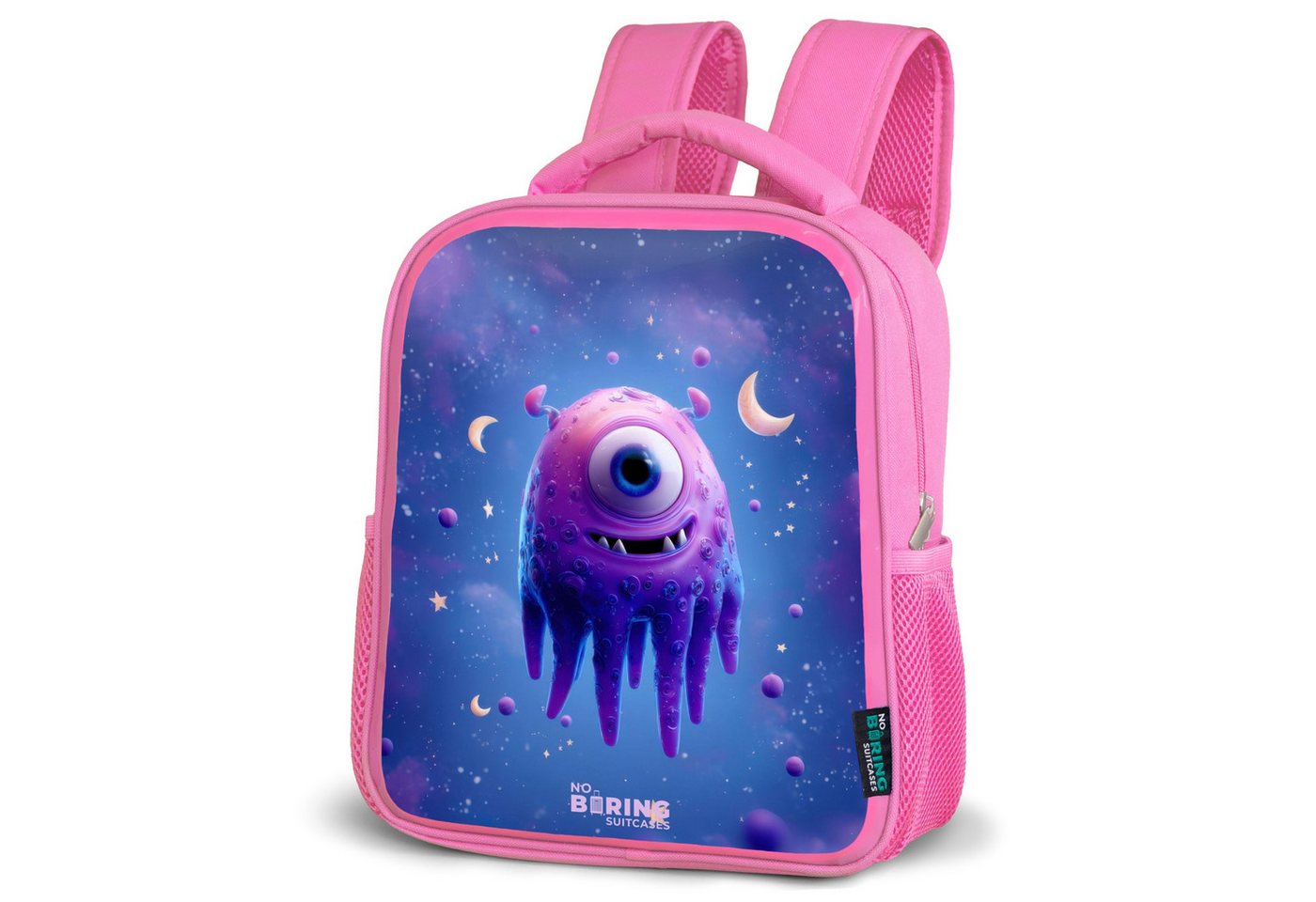 NoBoringSuitcases.com© Rucksack Fröhliches Augenpaar im Weltraum, Kinderrucksack, Schulrucksack, Freizeitrucksack, Mädchen, Kindergarten von NoBoringSuitcases.com©