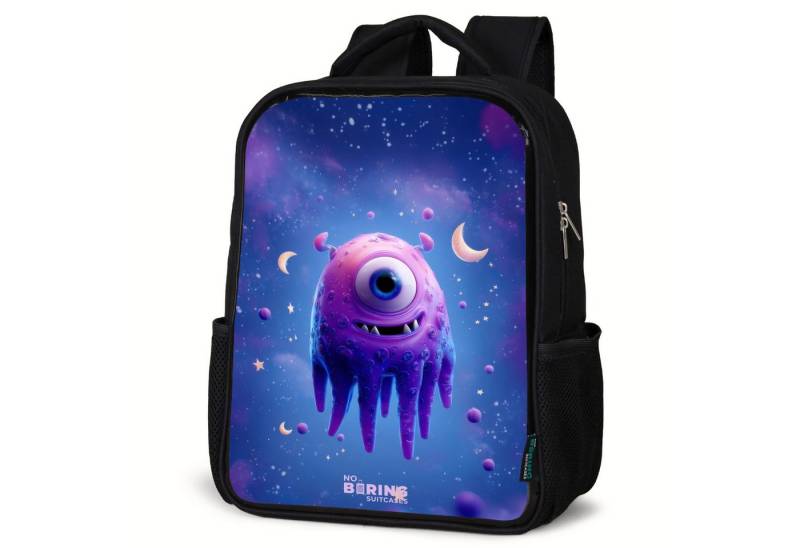 NoBoringSuitcases.com© Rucksack Fröhliches Augenpaar im Weltraum, Kinderrucksack Schwarz, Schulrucksack, Freizeitrucksack Jungen Mädchen von NoBoringSuitcases.com©