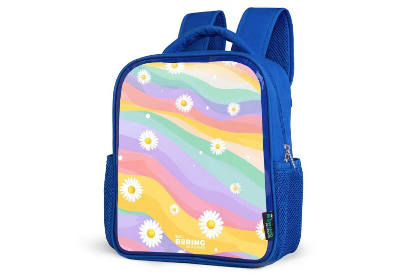 NoBoringSuitcases.com© Rucksack Gänseblümchen auf Regenbogen-Hintergrund, Kinderrucksack, Schulrucksack, Freizeitrucksack, Jungen, Kindergarten von NoBoringSuitcases.com©