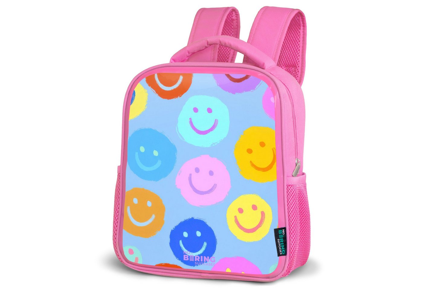 NoBoringSuitcases.com© Rucksack Heiteres Muster von Smileys, Kinderrucksack, Schulrucksack, Freizeitrucksack, Mädchen, Kindergarten von NoBoringSuitcases.com©