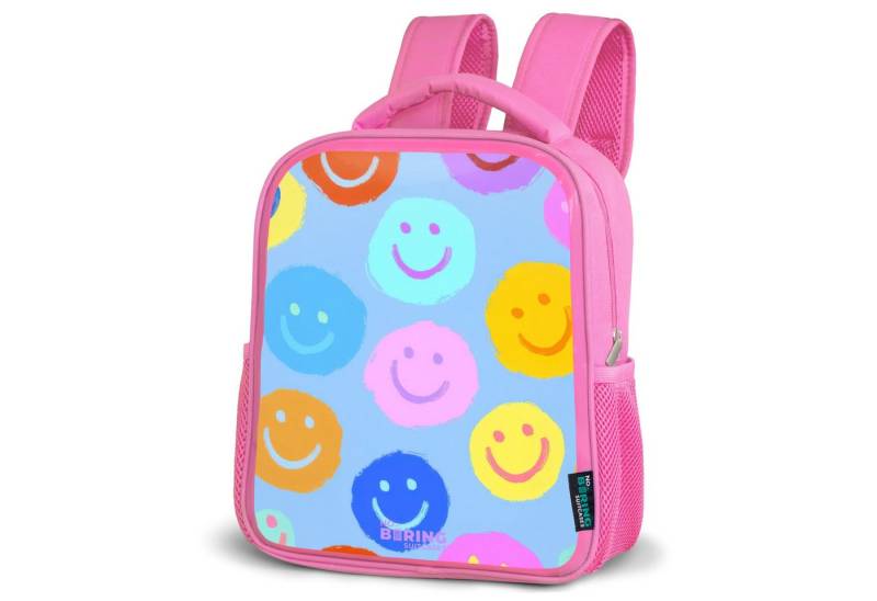 NoBoringSuitcases.com© Rucksack Heiteres Muster von Smileys, Kinderrucksack, Schulrucksack, Freizeitrucksack, Mädchen, Kindergarten von NoBoringSuitcases.com©