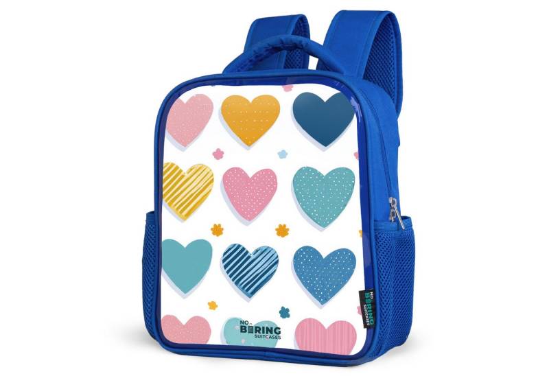 NoBoringSuitcases.com© Rucksack Herz-Muster, Kinderrucksack, Schulrucksack, Freizeitrucksack, Jungen, Kindergarten von NoBoringSuitcases.com©