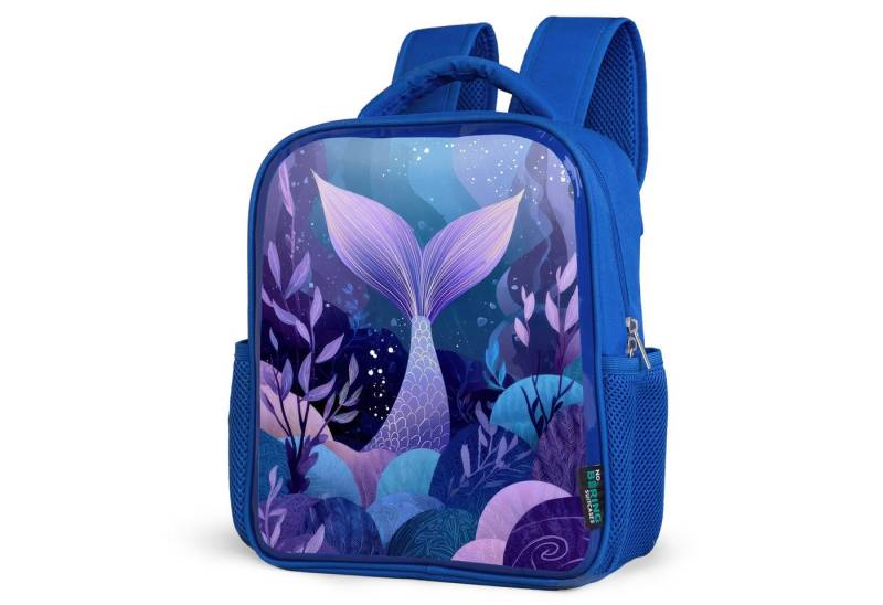 NoBoringSuitcases.com© Reisetasche Meerjungfrauenschwanz - Unterwasserpflanzen - Lila - Blau, Kinderrucksack, Schulrucksack, Freizeitrucksack, Jungen, Kindergarten von NoBoringSuitcases.com©