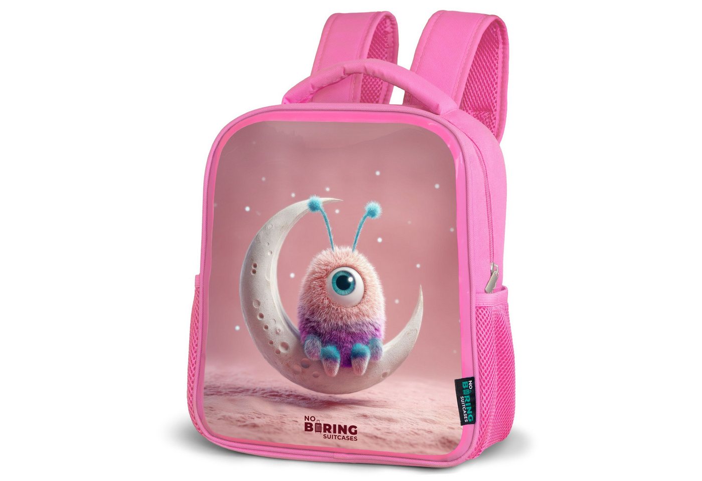 NoBoringSuitcases.com© Rucksack Mondwippe mit Fluffy Weasel, Kinderrucksack, Schulrucksack, Freizeitrucksack, Mädchen, Kindergarten von NoBoringSuitcases.com©