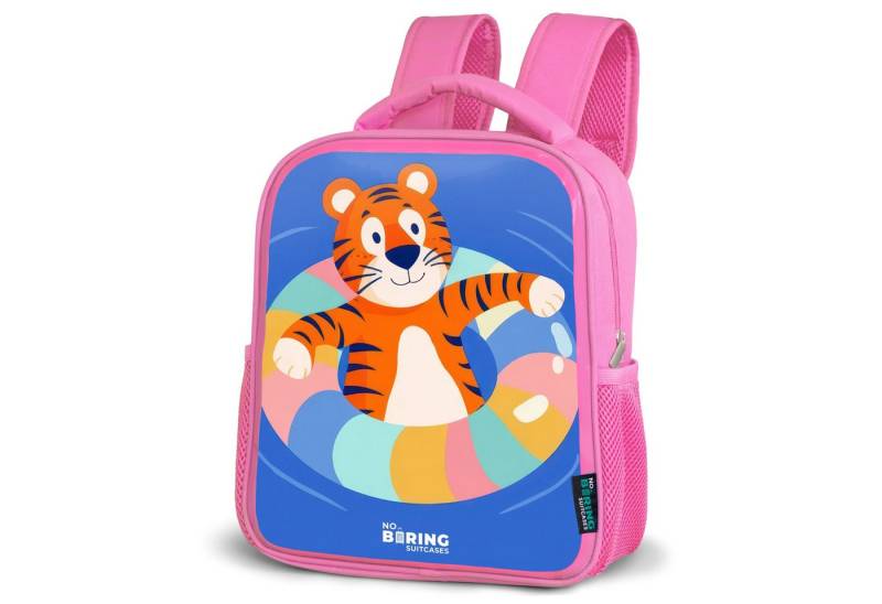 NoBoringSuitcases.com© Rucksack Tiger in einem schwimmenden Band, Kinderrucksack, Schulrucksack, Freizeitrucksack, Mädchen, Kindergarten von NoBoringSuitcases.com©