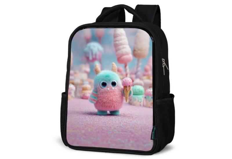 NoBoringSuitcases.com© Reisetasche Ungeheuerlich süßes Abenteuer, Kinderrucksack Schwarz, Schulrucksack, Freizeitrucksack Jungen Mädchen von NoBoringSuitcases.com©