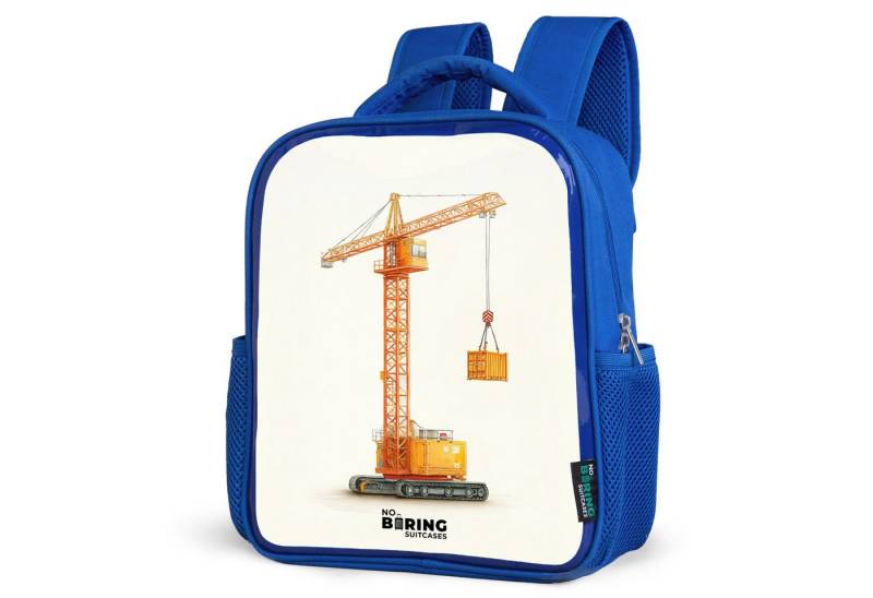 NoBoringSuitcases.com© Rucksack Turmkran - Signiert - Orange, Kinderrucksack, Schulrucksack, Freizeitrucksack, Jungen, Kindergarten von NoBoringSuitcases.com©