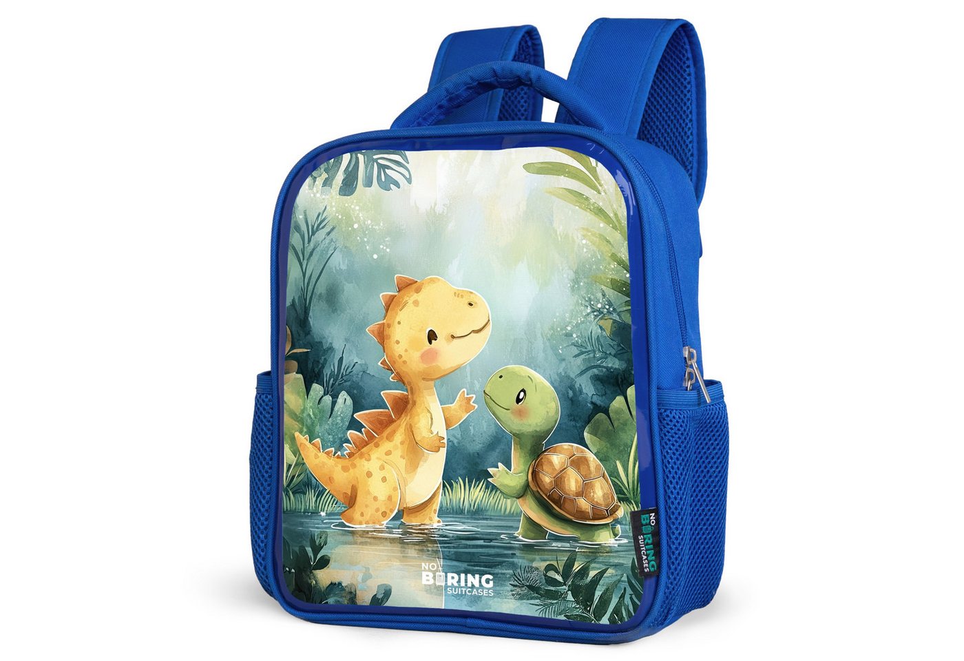 NoBoringSuitcases.com© Rucksack Dino - Schildkröte - Dschungel, Kinderrucksack, Schulrucksack, Freizeitrucksack, Jungen, Kindergarten von NoBoringSuitcases.com©
