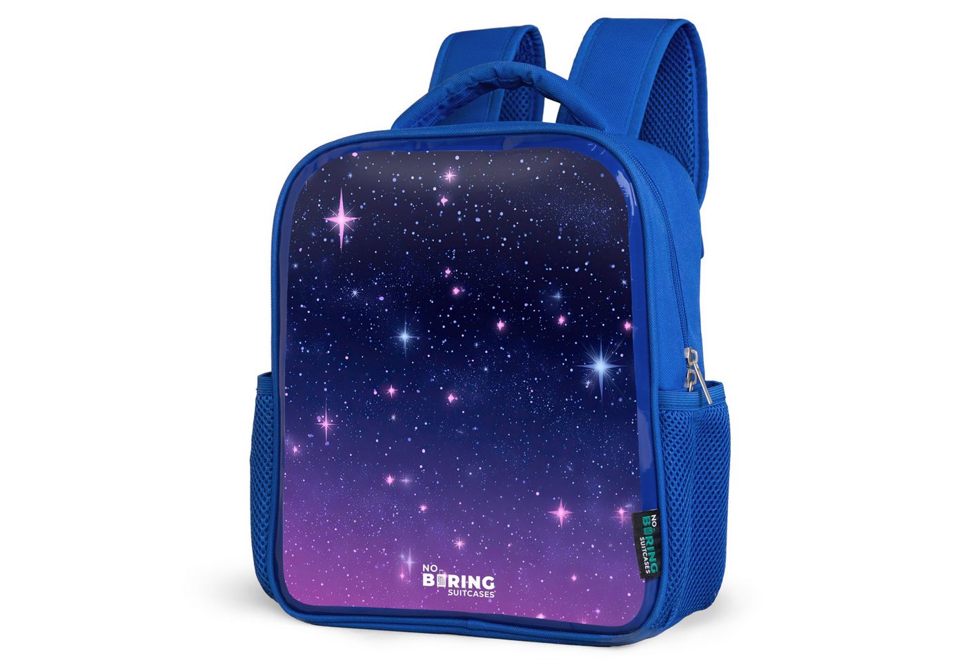NoBoringSuitcases.com© Rucksack Sterne - Galaxie - Blau - Rosa, Kinderrucksack, Schulrucksack, Freizeitrucksack, Jungen, Kindergarten von NoBoringSuitcases.com©