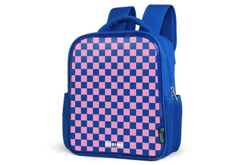 NoBoringSuitcases.com© Rucksack Blöcke - Blau - Rosa, Kinderrucksack, Schulrucksack, Freizeitrucksack, Jungen, Kindergarten von NoBoringSuitcases.com©