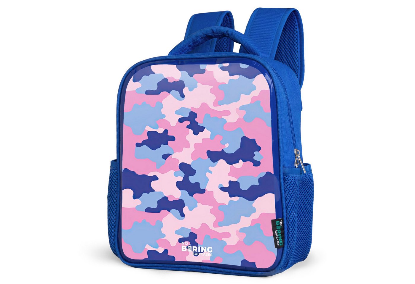 NoBoringSuitcases.com© Rucksack Tarnfarben - Rosa - Blau, Kinderrucksack, Schulrucksack, Freizeitrucksack, Jungen, Kindergarten von NoBoringSuitcases.com©