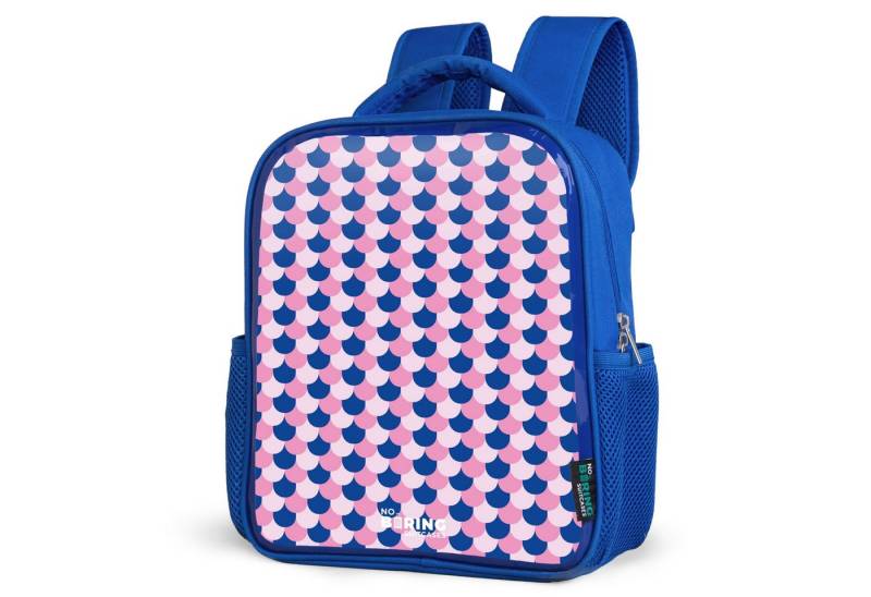 NoBoringSuitcases.com© Rucksack Skalen - Muster - Blau - Rosa, Kinderrucksack, Schulrucksack, Freizeitrucksack, Jungen, Kindergarten von NoBoringSuitcases.com©