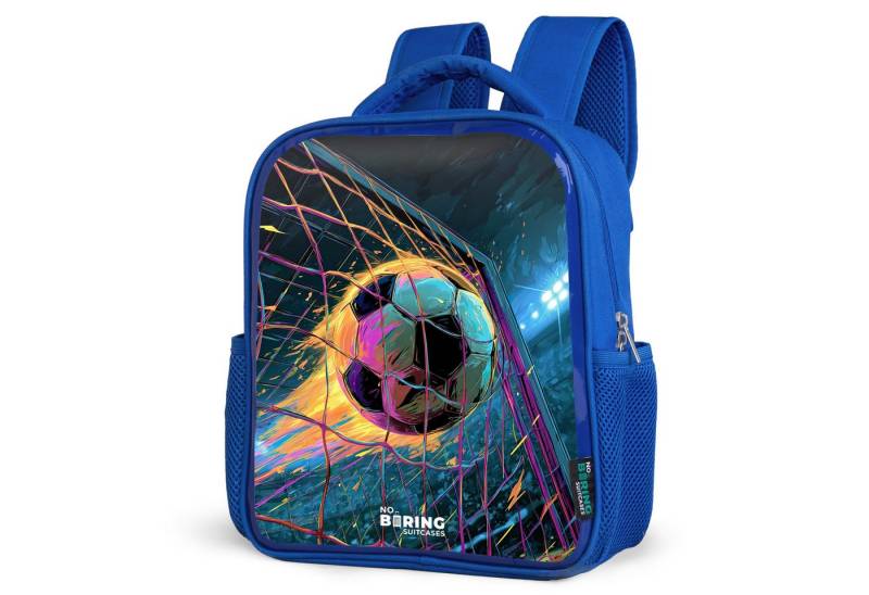 NoBoringSuitcases.com© Rucksack Neon - Netz - Fußball - Farbenfroh, Kinderrucksack, Schulrucksack, Freizeitrucksack, Jungen, Kindergarten von NoBoringSuitcases.com©