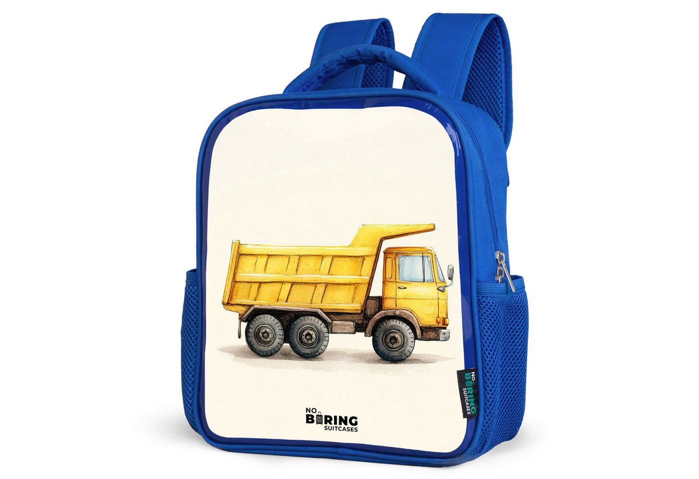 NoBoringSuitcases.com© Rucksack Muldenkipper - Signiert - Gelb, Kinderrucksack, Schulrucksack, Freizeitrucksack, Jungen, Kindergarten von NoBoringSuitcases.com©