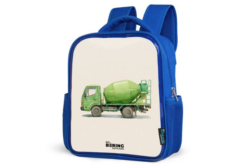 NoBoringSuitcases.com© Rucksack Betonmischer - Unterzeichnet - Grün, Kinderrucksack, Schulrucksack, Freizeitrucksack, Jungen, Kindergarten von NoBoringSuitcases.com©