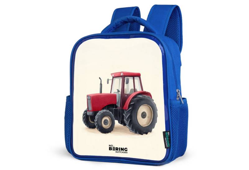 NoBoringSuitcases.com© Rucksack Traktor - Signiert - Rot, Kinderrucksack, Schulrucksack, Freizeitrucksack, Jungen, Kindergarten von NoBoringSuitcases.com©