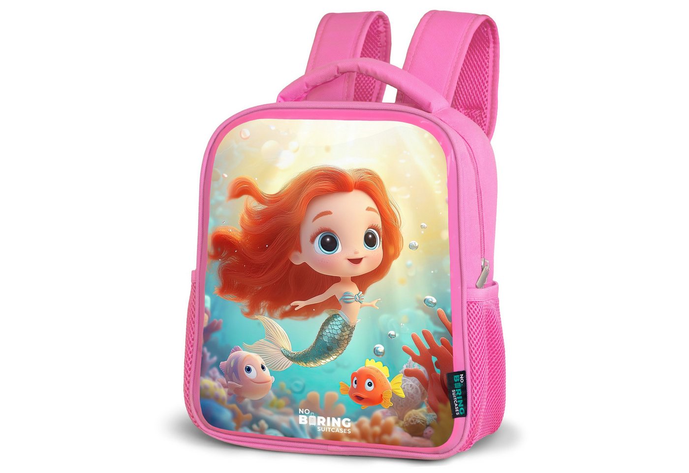 NoBoringSuitcases.com© Rucksack Meerjungfrau - Fisch - Koralle, Kinderrucksack, Schulrucksack, Freizeitrucksack, Mädchen, Kindergarten von NoBoringSuitcases.com©