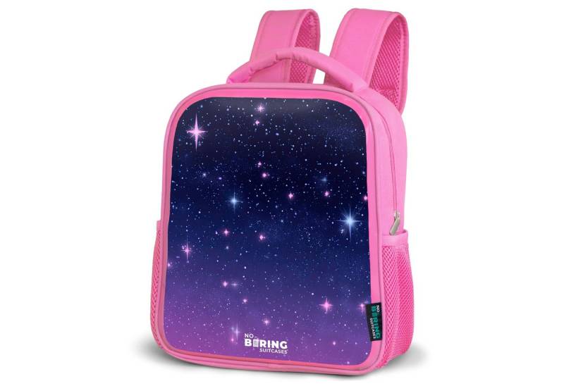 NoBoringSuitcases.com© Rucksack Sterne - Galaxie - Blau - Rosa, Kinderrucksack, Schulrucksack, Freizeitrucksack, Mädchen, Kindergarten von NoBoringSuitcases.com©